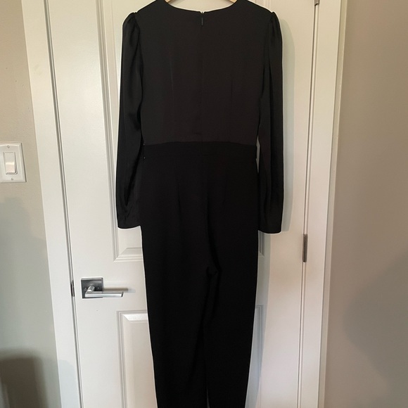 Black Surplice Jumpsuit - Picture 5 of 11